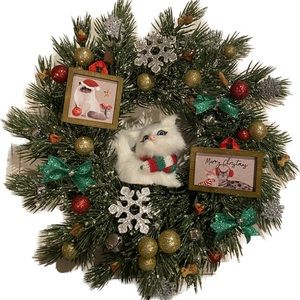 Christmas Cat Wreath